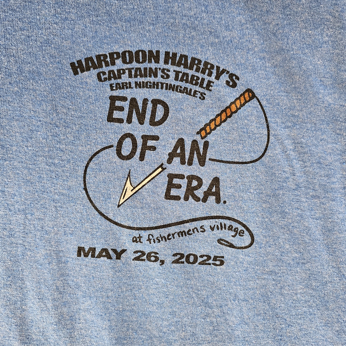 Harpoon Harrys End of Era Memorial Day 2025 T-Shirt- Bayside Indigo