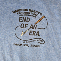 Harpoon Harrys End of Era Memorial Day 2025 T-Shirt- Bayside Indigo