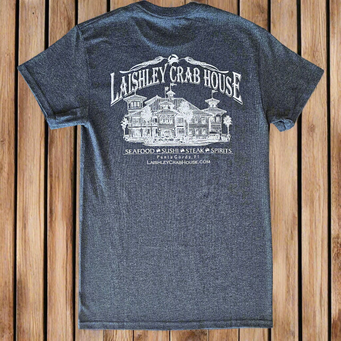 Laishley Crab House T-Shirt- Anchor Gray