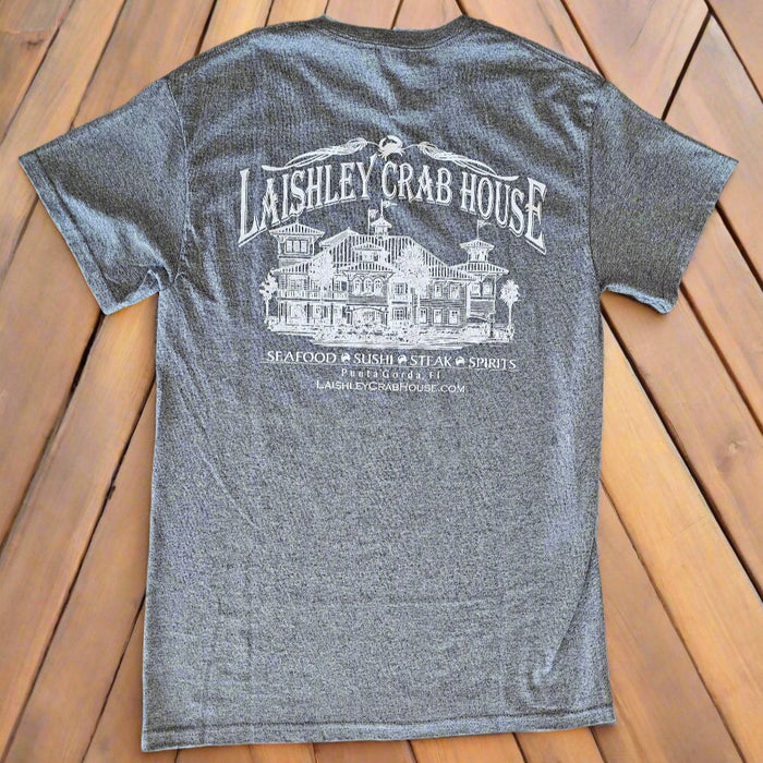 Laishley Crab House T-Shirt- Boardwalk Gray